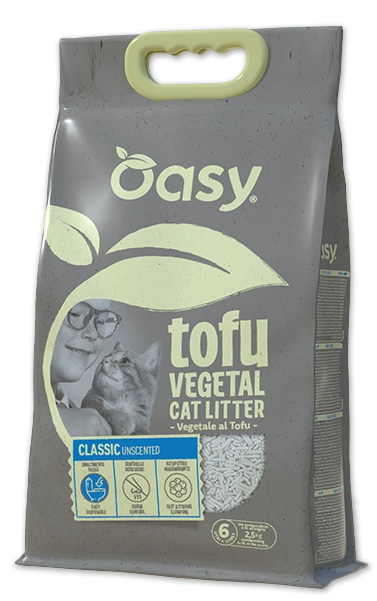 Lettiera al tofu agglomerante pellet Oasy - varie profumazioni