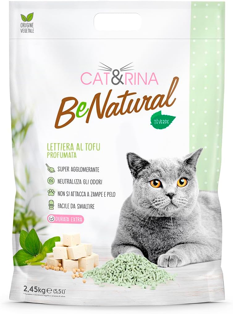 Lettiera tofu agglomerante pellet Cat&rina BeNatural - 5,5 Lt