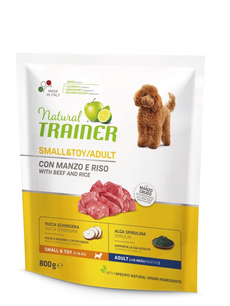 Natural Trainer Adult Small & toy con Manzo - Secco cane taglia piccola 800 gr Natural Trainer (2495905)