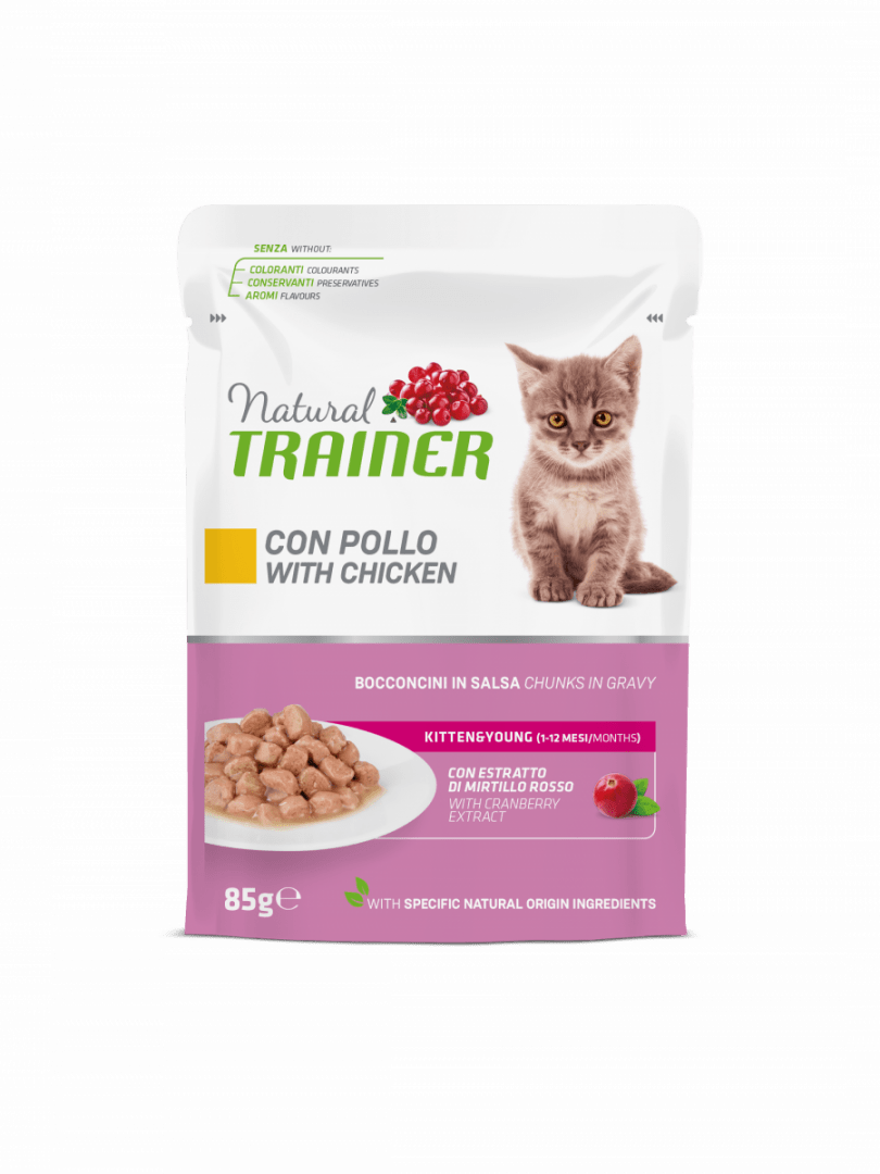 Trainer Natural Kitten & Young Pollo - 1 bustina 85 gr Natural Trainer (2499179)