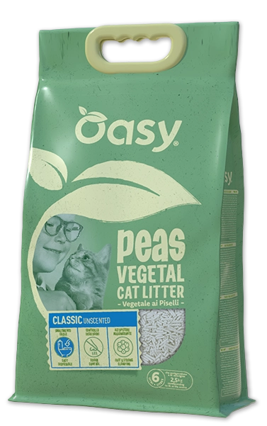 Lettiera agglomerante ai Piselli in pellet Oasy - varie profumazioni