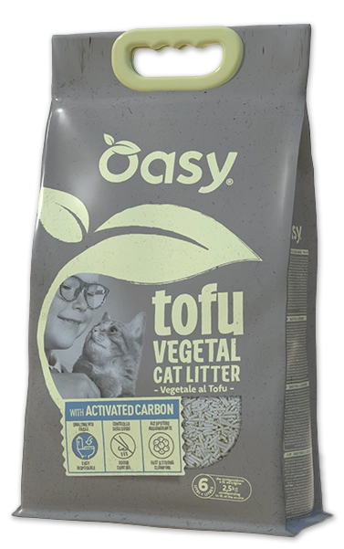 Lettiera al tofu agglomerante pellet Oasy - varie profumazioni