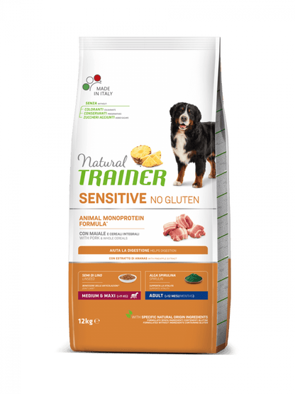 Natural Trainer Sensitive - Adult Medium - Maxi - Maiale 12 kg Natural Trainer (2495937)