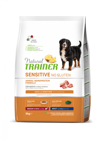 Natural Trainer Sensitive - Adult Medium - Maxi - Maiale 3 kg Natural Trainer (2495936)