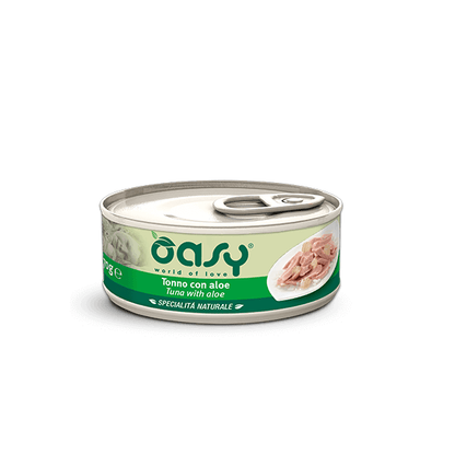 Oasy Specialità Naturale Lattine - Umido per Gatti 70 gr / Tonno con Aloe Oasy (2496345)
