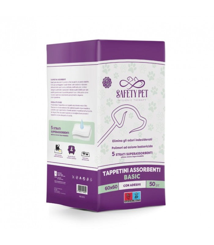 Tappetini traversine Assorbenti Basic Safety Pet - 2 misure, diversi formati