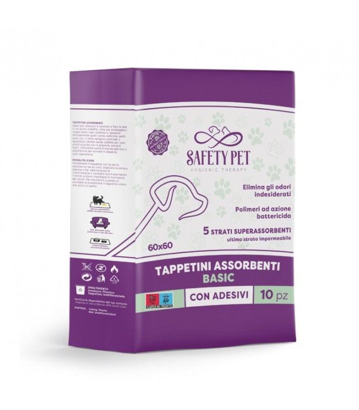 Tappetini traversine Assorbenti Basic Safety Pet - 2 misure, diversi formati