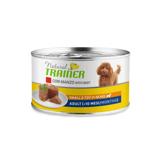 Trainer Natural Small & Toy umido al Manzo - scatoletta 150 gr Natural Trainer