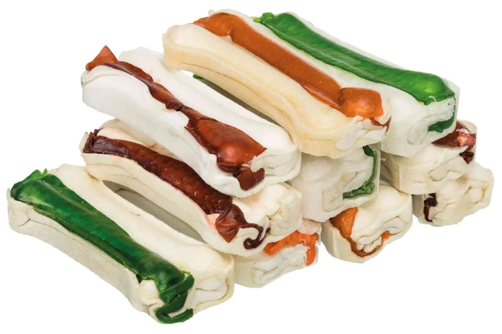 10 Mini ossi da masticare pelle bufalo cani allergici