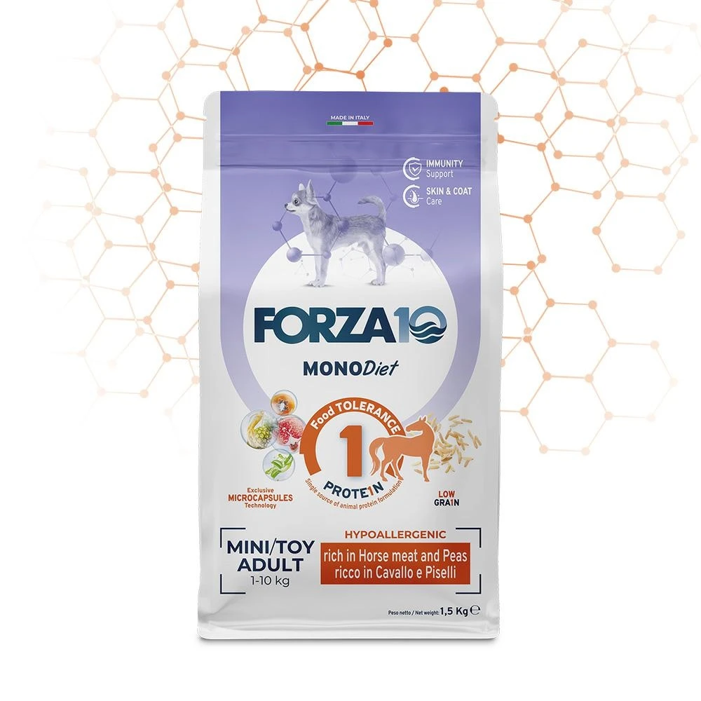 Forza10 Dog Diet Low Grain Mini/Toy Cavallo & Piselli 1,5 kg - Immagine 1