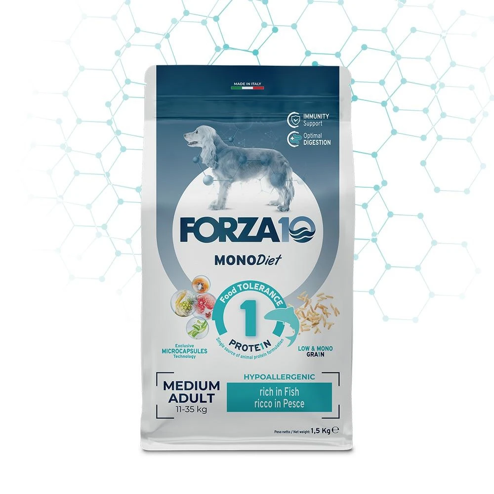 Forza10 Medium Diet Pesce per cani di taglia media - 1,5 kg - Immagine 1