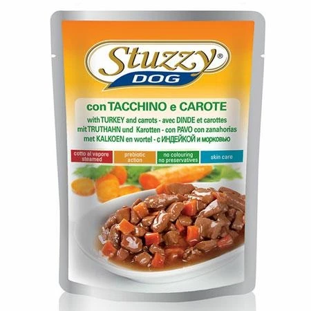 Agras StuzzyDog Tacchino e Carote per Cani - 24 buste da 100 g - Immagine 1