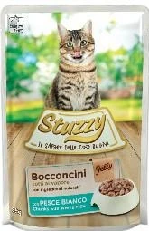Agras StuzzyCat Bocconi in Jelly Pesce Bianco 24 x 85 g - Immagine 1