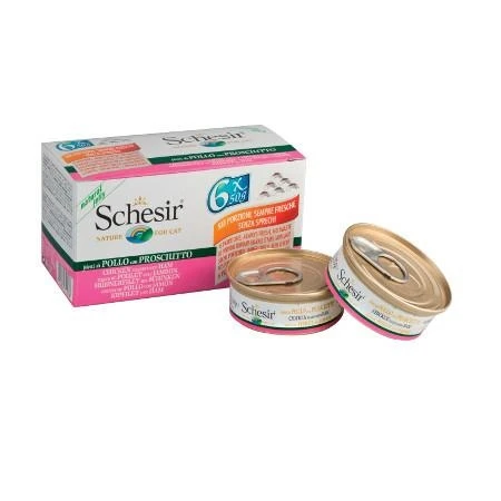 Agras Schesir Cat Filetti Pollo/Prosciutto 6 x 50 g - Immagine 1