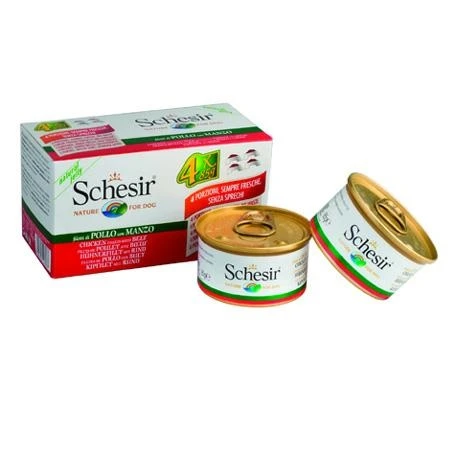 Agras Schesir Dog Filetti Pollo/Manzo 4 x 85 g - Immagine 1