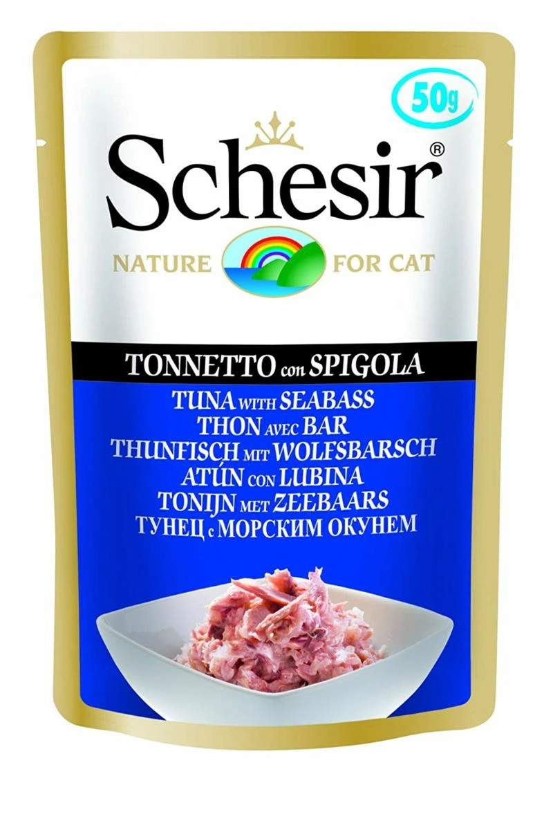 Agras Schesir Cat Buste Tonno/Spigola 30 x 50 g - Immagine 1