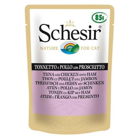 Agras Schesir Cat Buste Tonnetto/Pollo/Prosciutto 20 x 85 g - Immagine 1