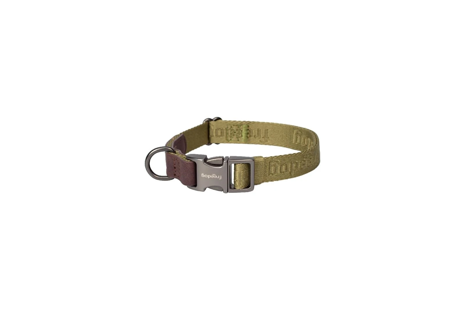 Collare Linum Verde Foresta 15 mm x 25-35 cm - FREEDOG - Immagine 1