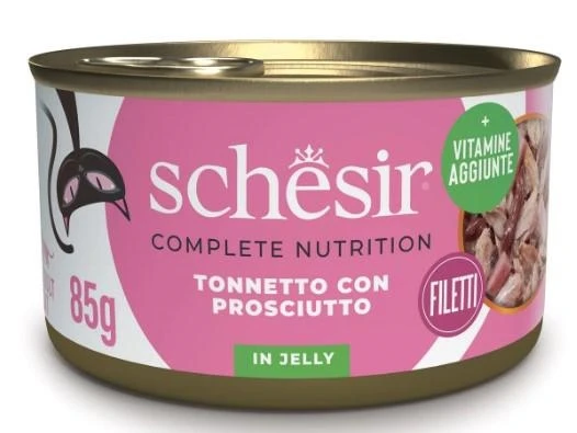 Agras Schesir Tonnetto e Prosciutto in Gelatina per Gatto 85 g - Immagine 1