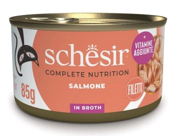 Agras Schesir Brodo Filetti di Salmone per Gatto 85 g - Immagine 1
