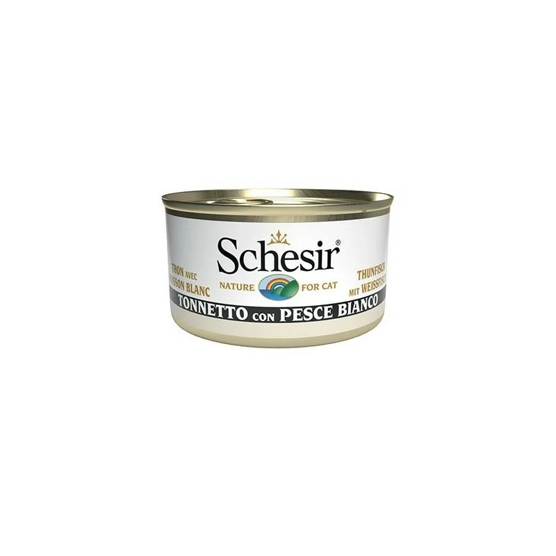 Agras Schesir Tonnetto e Pesce Bianco per Gatto 85 g - Immagine 1