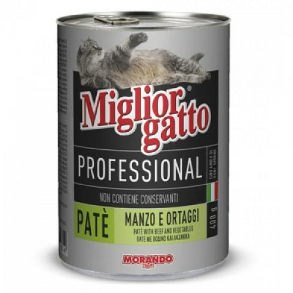 Morando Miglior Gatto Paté Manzo e Ortaggi 24 x 400 g - Immagine 1