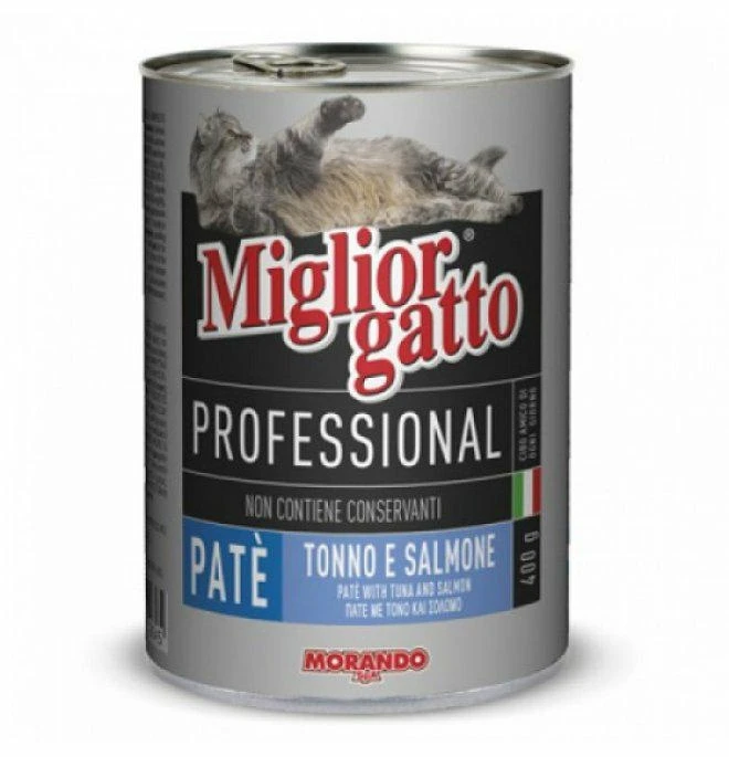 Morando Miglior Gatto Paté Tonno/Salmone 24 x 400 g - Immagine 1