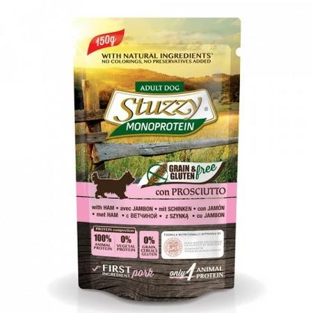Agras StuzzyDog Mono GF Prosciutto 12 x 150 g - Immagine 1
