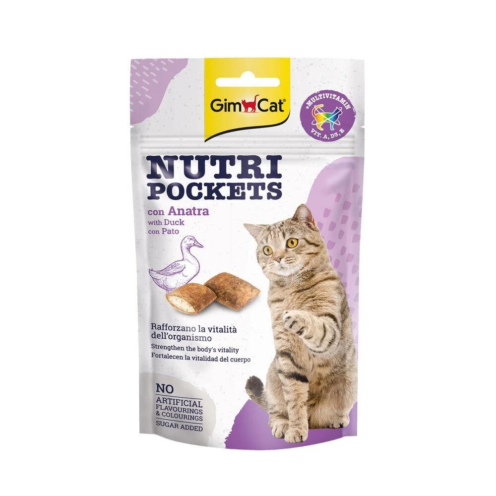 GimCat Nutri Pockets con anatra 60 g - Gimborn - Immagine 1