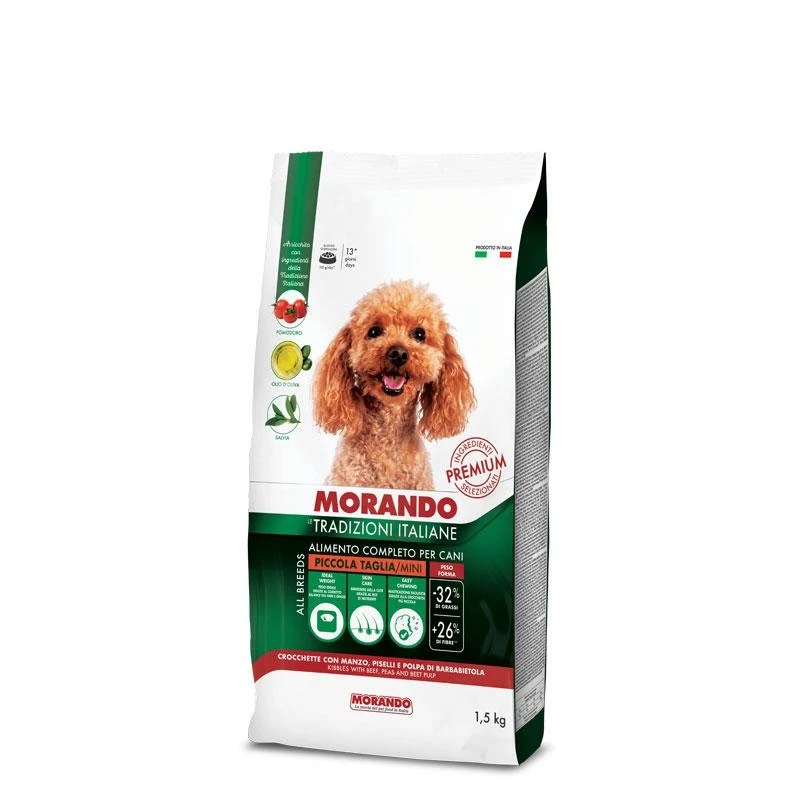Morando Le Tradizioni Italiane Dog Mini Manzo, Piselli e Barbabietola 1,5 kg - Immagine 1