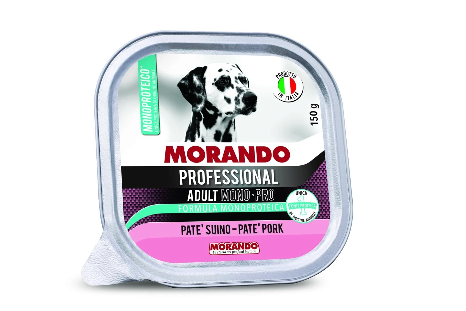 Morando Prof Dog Paté Mono Suino 22 x 150 g - Immagine 1