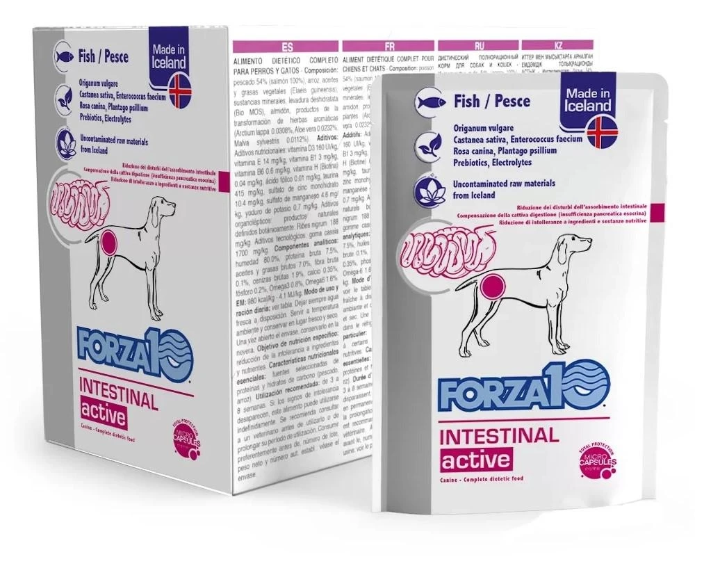Forza10 Dog Intestinal Pesce - Buste umido per cane 12 x 100 g - Immagine 1