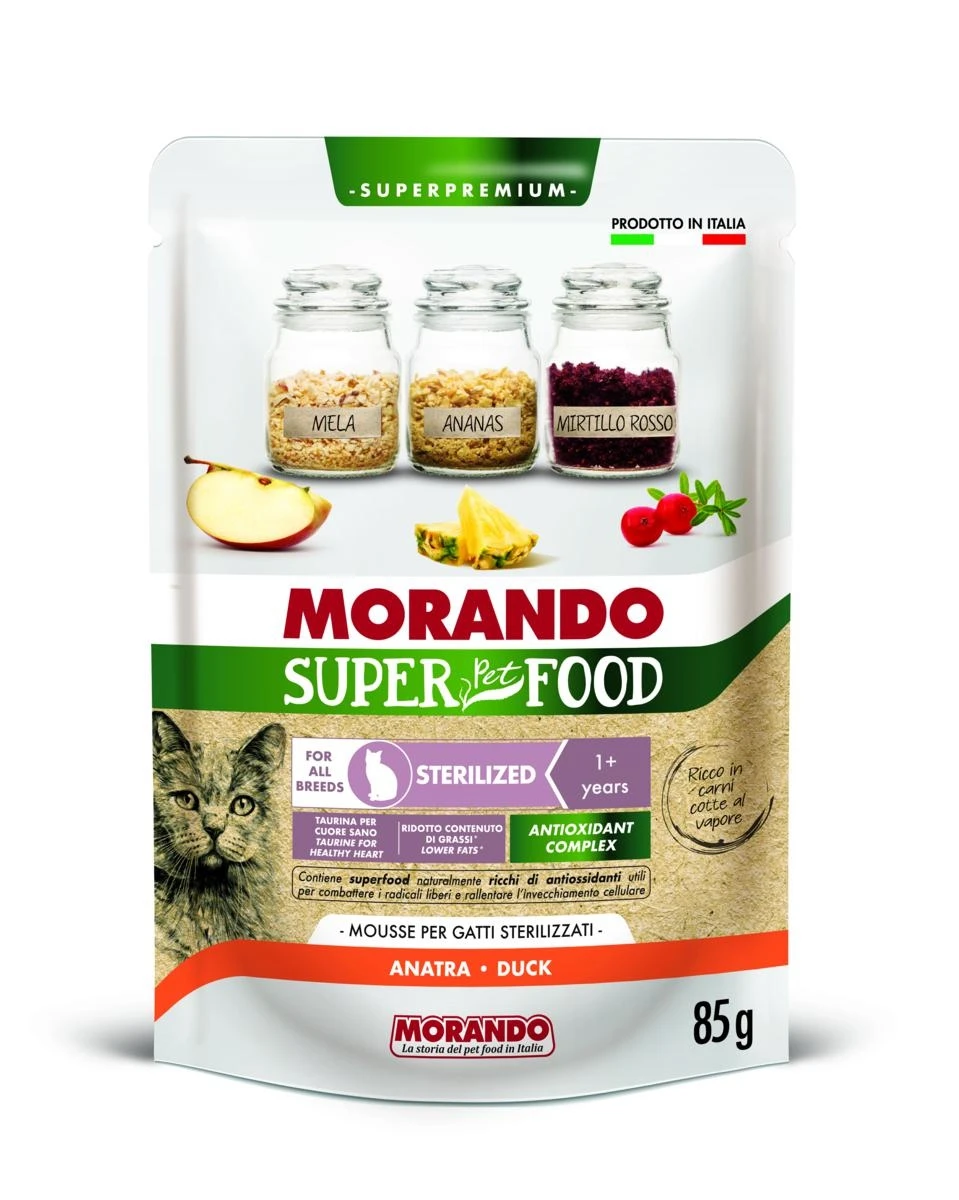 Morando Super Cat Buste Mousse Sterilized Anatra 24 x 85 g - Immagine 1