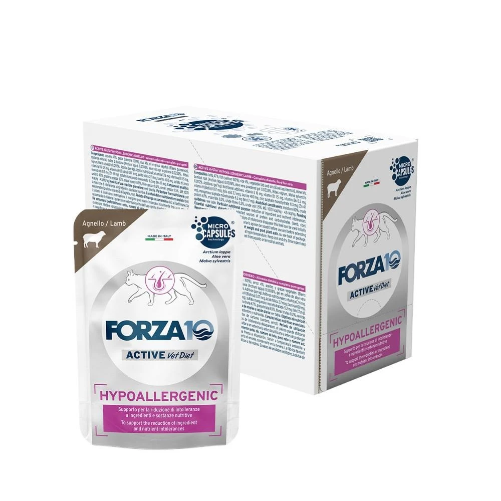 Forza10 Gatto Hypoallergenic Agnello - Buste 12 x 80 g - Immagine 1