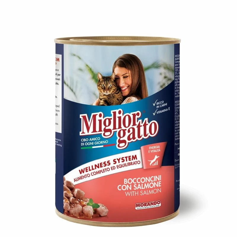 Morando Miglior Gatto Paté Salmone 24 x 400 g - Immagine 1