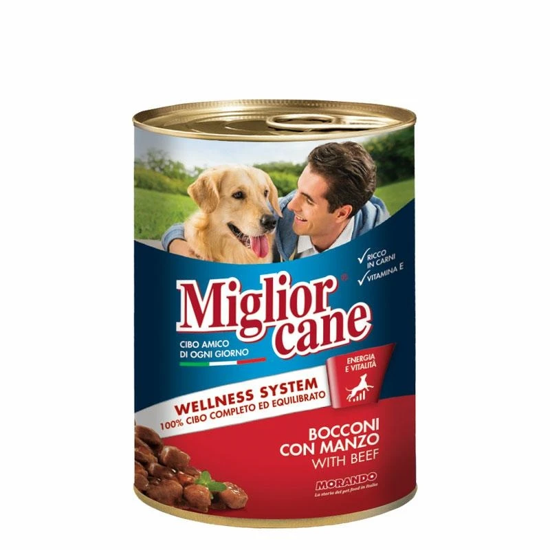 Morando Miglior Cane Bocconi Manzo 24 x 405 g - Immagine 1