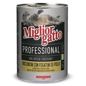 Morando Miglior Gatto Bocconi Fegatini e Pollo 24 x 405 g - Immagine 1