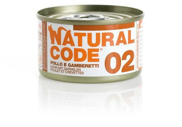 Naturalcode 02 Cat Pollo e Gamberetti 85 g - Immagine 1