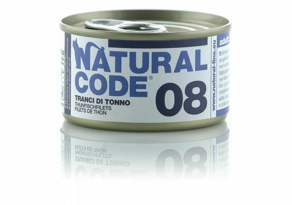 Natural Code 08 Cat Tranci di Tonno 85 g - Umido per Gatti - Immagine 1