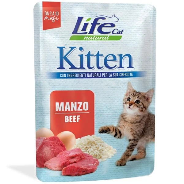 Lifepet Lifecat Kitten Manzo - 30 bustine x 70 g - Immagine 1