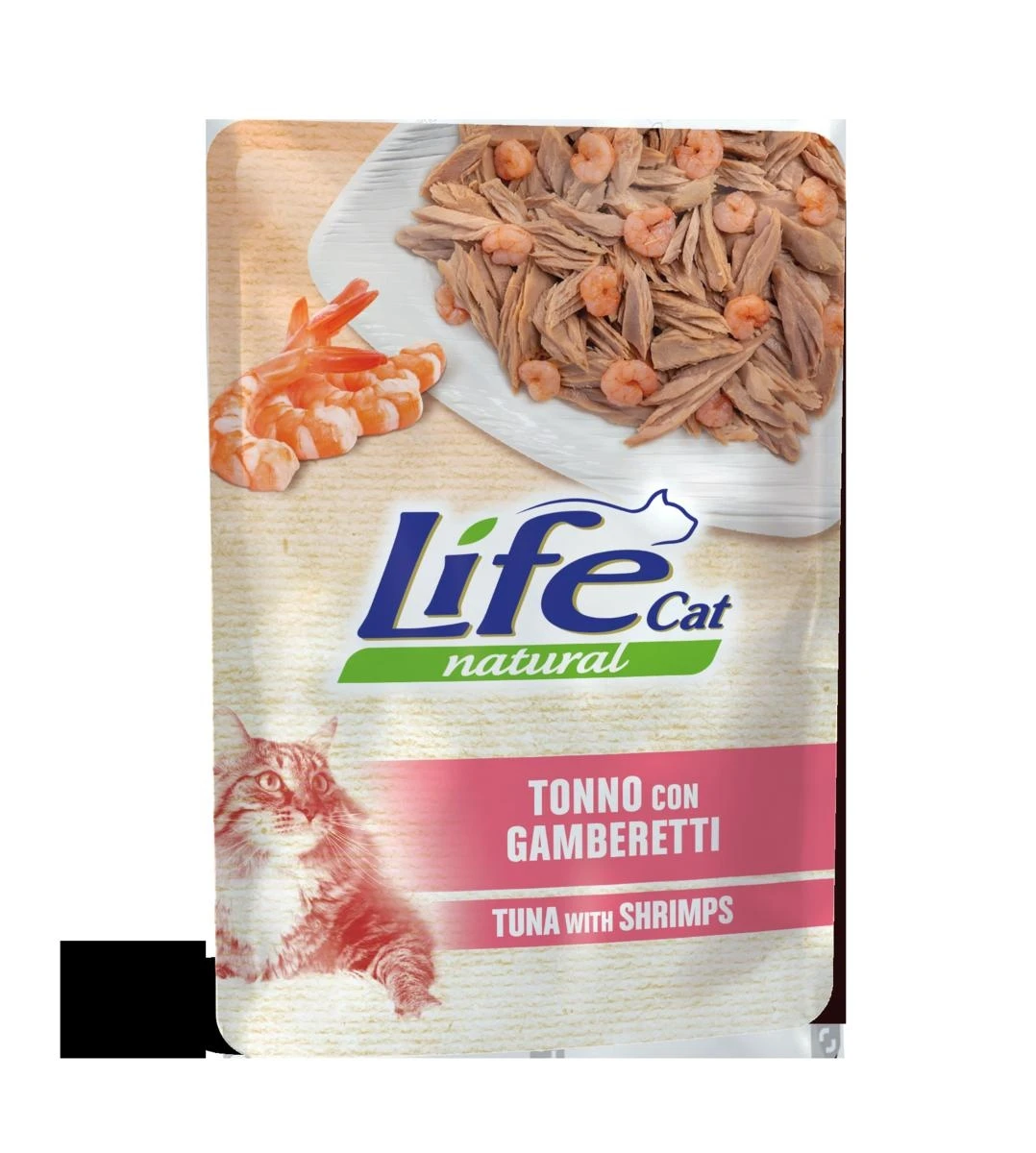 Lifepet Lifecat bustine umido per gatti 30 x 70 g tonno e gamberetti - Immagine 1