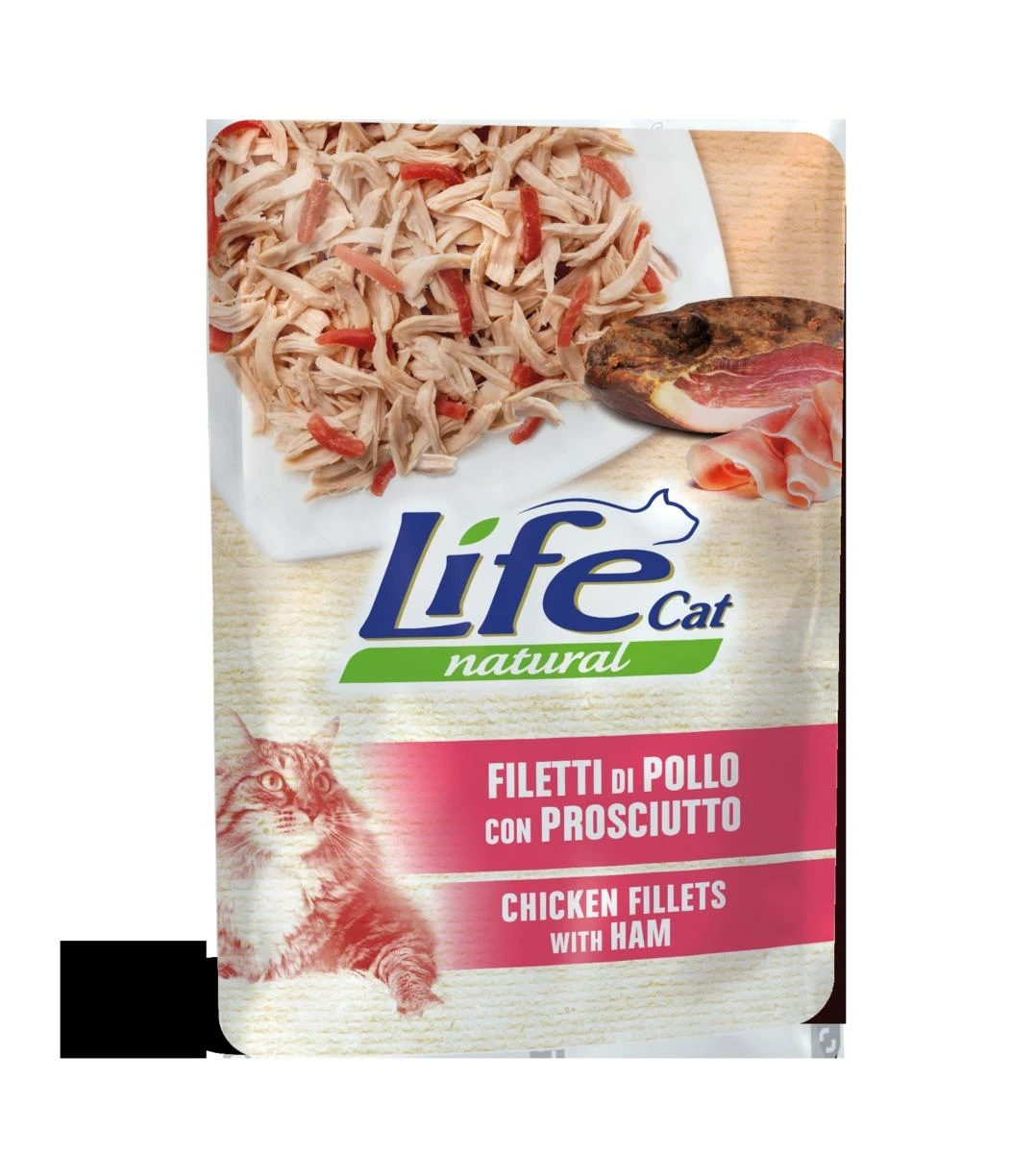 LIFEPET Lifecat 30 buste da 70 g Pollo/Prosciutto per Gatto - Immagine 1
