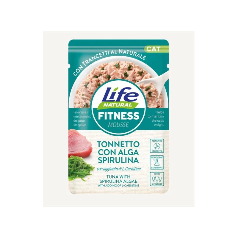 Lifepet Lifecat Buste Fitness Tonnetto/Alga Spirulina 30 x 70 g - Immagine 1
