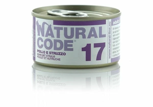 Natural Code 17 Cat Pollo e Struzzo 85 g - Immagine 1