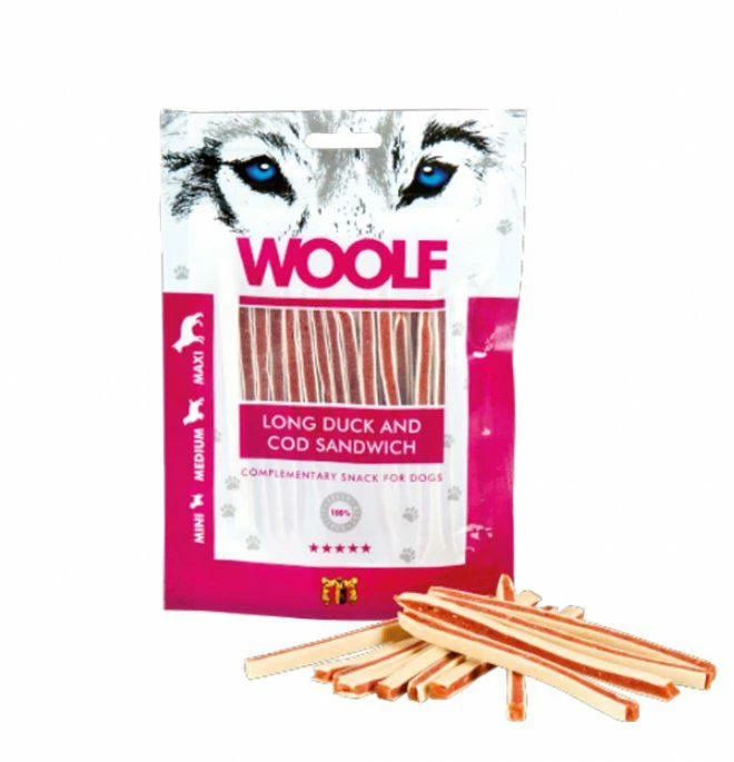 MAST Woolf Sandwich Lungo Anatra/Merluzzo 100 g - Immagine 1