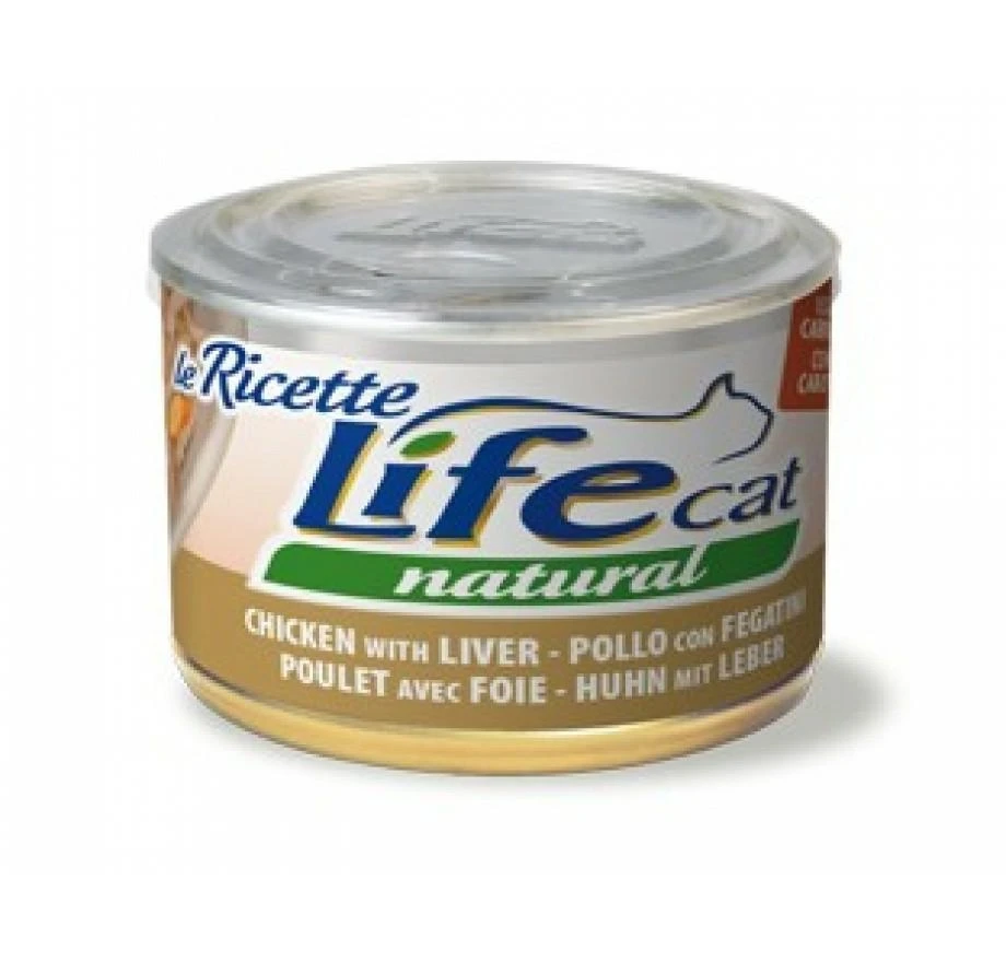 Lifepet Lifecat Filetti Pollo/Fegato/Carote per Gatti 150 g - Immagine 1