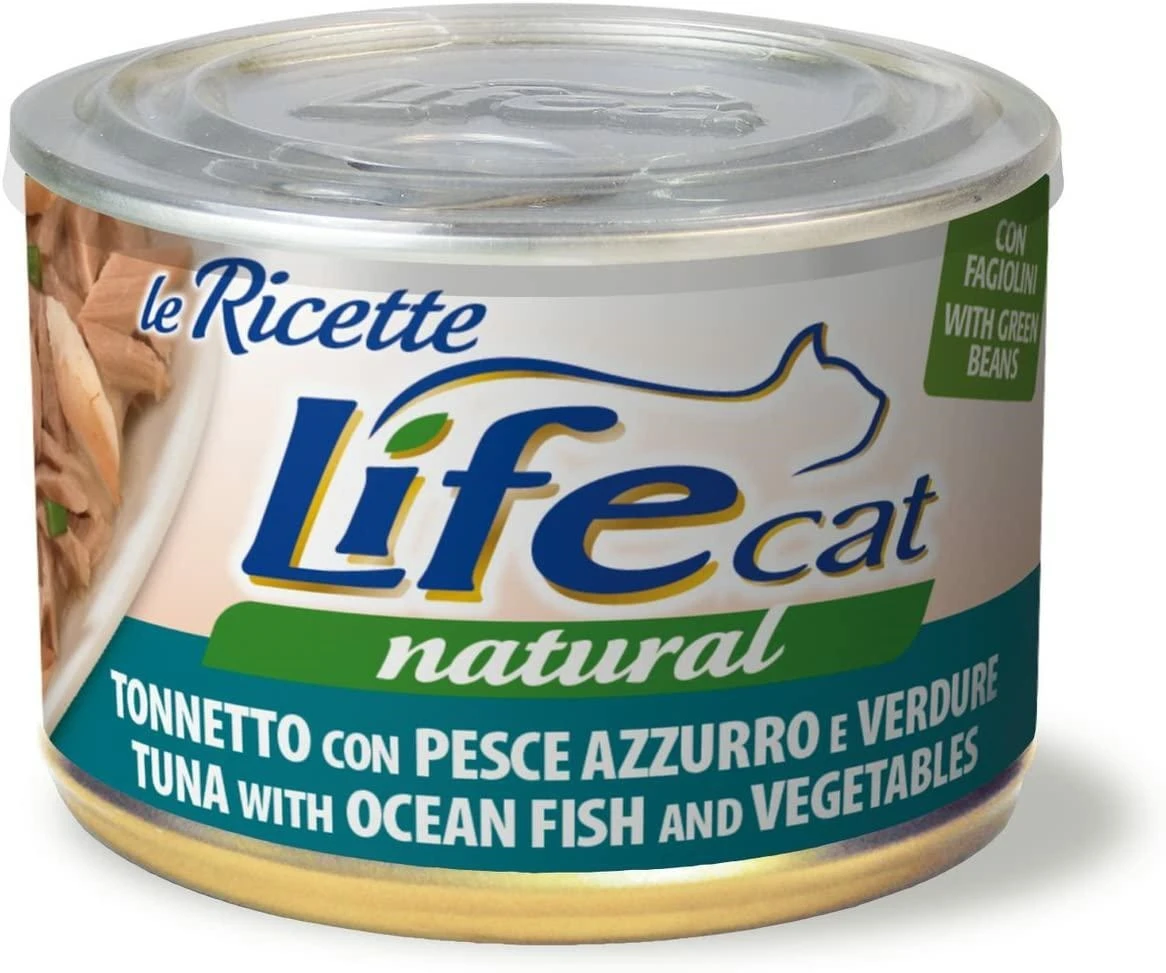 LIFEPET LifeCat Ricette Tonno/Pesce Azzurro/Verdure 150 g - Immagine 1