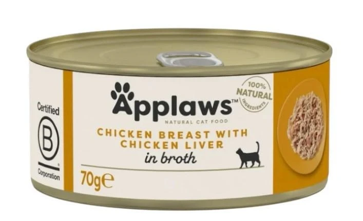 Applaws Petto di Pollo e Fegato in Brodo 70 g - Immagine 1