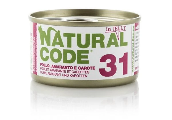 Naturalcode 31 Cat Pollo, Amaranto e Carote in Jelly 85 g - Immagine 1