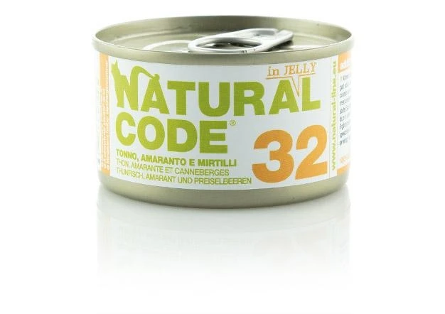 Naturalcode Cat 32 Tonno, Amaranto e Mirtillo in Jelly 85 g - Immagine 1